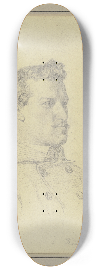 Johann Heinrich Hasselhorst - Der Maler Frederic Leighton, Brustbild nach rechts 8.25 inch art skate deck