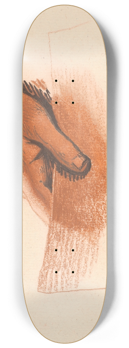 Jens Juel - Studie af en mands hjre hnd, holdende et stykke papir; studie til det Ankerske familiebillede 8.25 inch art skate deck