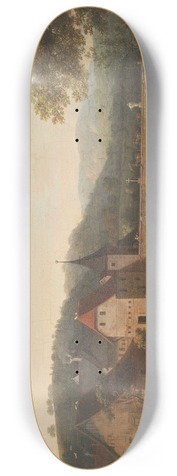 Jens Juel - The Bridge and the Waterfall at Dornach, Switzerland 8.25 inch art skate deck