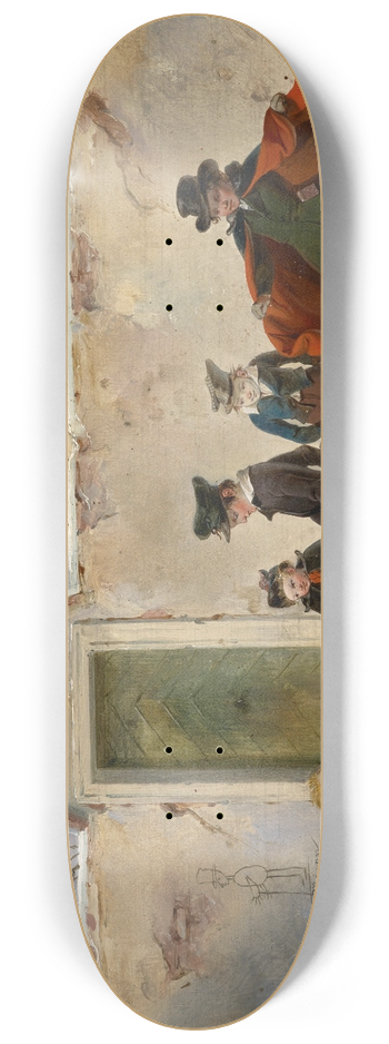 Johann Nepomuk Mayer - Nach der Schule 8.25 inch art skate deck