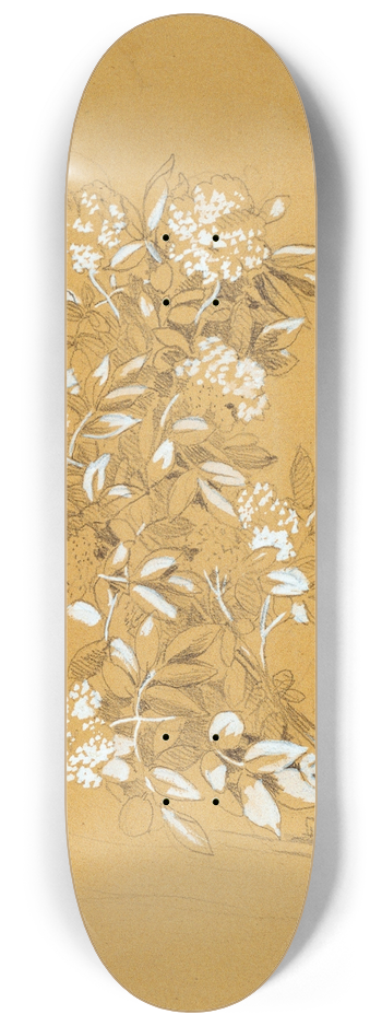Johann Peter Krafft - Blumenbouquet 8.25 inch art skate deck