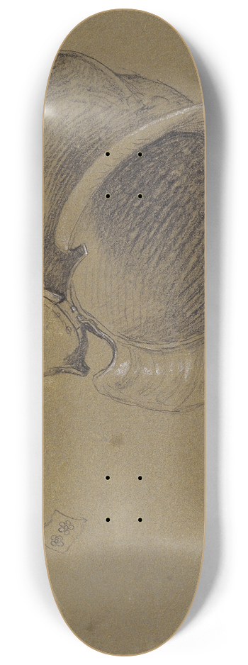 Johann Peter Krafft - Studie eines Helmes 8.25 inch art skate deck