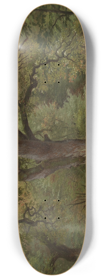 Johann Wilhelm Schirmer - Eichenwald im Solling 8.25 inch art skate deck