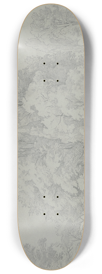 Johann Wilhelm Schirmer - Forest section 8.25 inch art skate deck