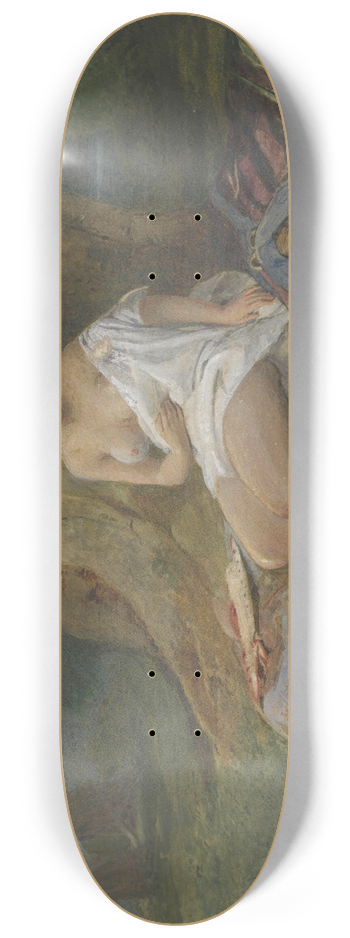 John Absolon - Woman bathing 8.25 inch art skate deck