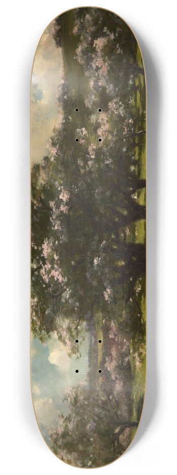 John Appleton Brown - Apple Blossoms Near a Pond 8.25 inch art skate deck