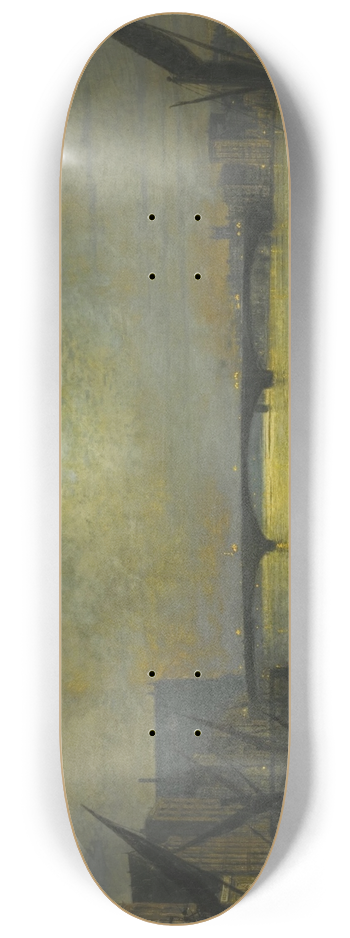 John Atkinson Grimshaw - Southwark Bridge from Blackfriars by Moonlight 8.25 inch art skate deck