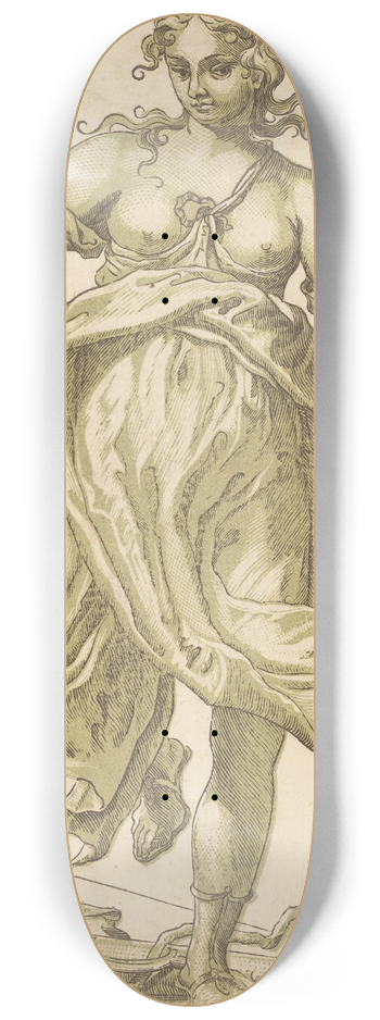 John Baptist Jackson - Dancing Nymph with Bow and Arrows 8.25 inch art skate deck