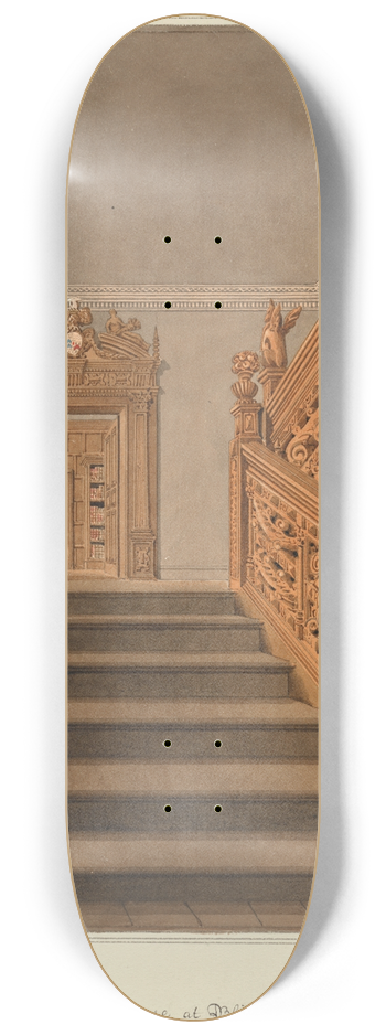 John Buckler - Staircase at Blithfield 8.25 inch art skate deck