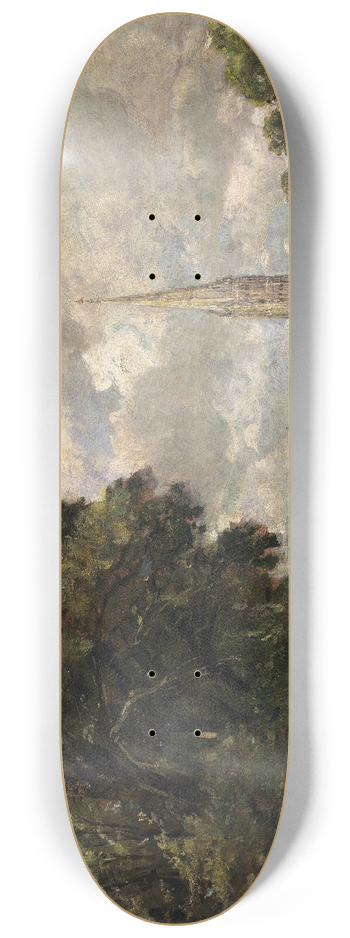 John Constable - Salisbury Cathedral from Lower Marsh Close 8.25 inch art skate deck