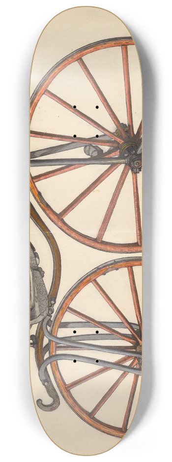 John Cutting - Bicycle 8.25 inch art skate deck