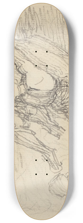John Flaxman - Figure Being Transported through the Air 8.25 inch art skate deck