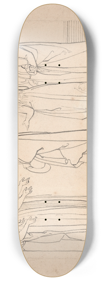 John Flaxman - Illustration to Pilgrims Progress 8.25 inch art skate deck