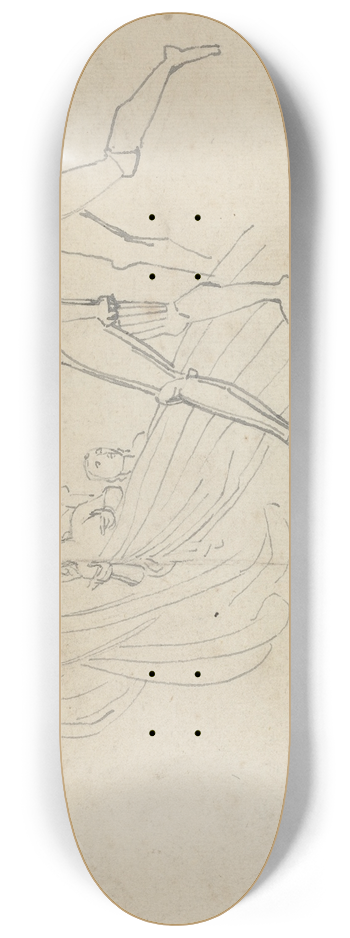 John Flaxman - Study for Pilgrims Progress 8.25 inch art skate deck