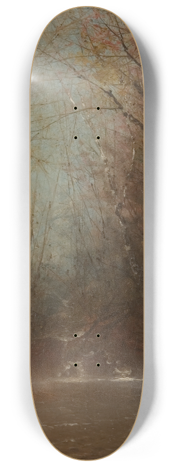 John Frederick Kensett - Forest Interior With Stream 8.25 inch art skate deck