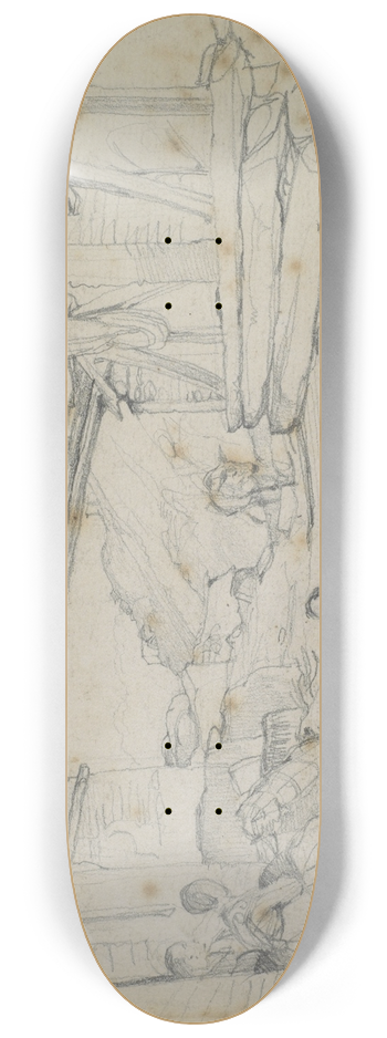 John Frederick Lewis - In Toledo 8.25 inch art skate deck