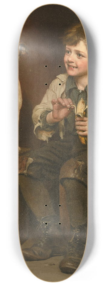 John George Brown - Waiting for a Bite 8.25 inch art skate deck