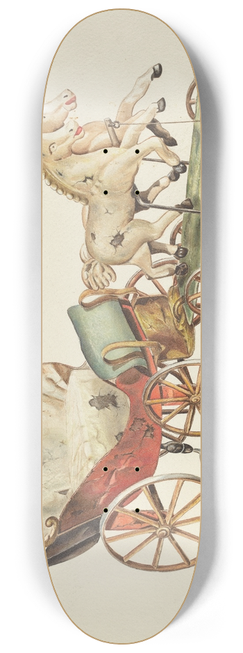 John Hall - Calash and Horses 8.25 inch art skate deck