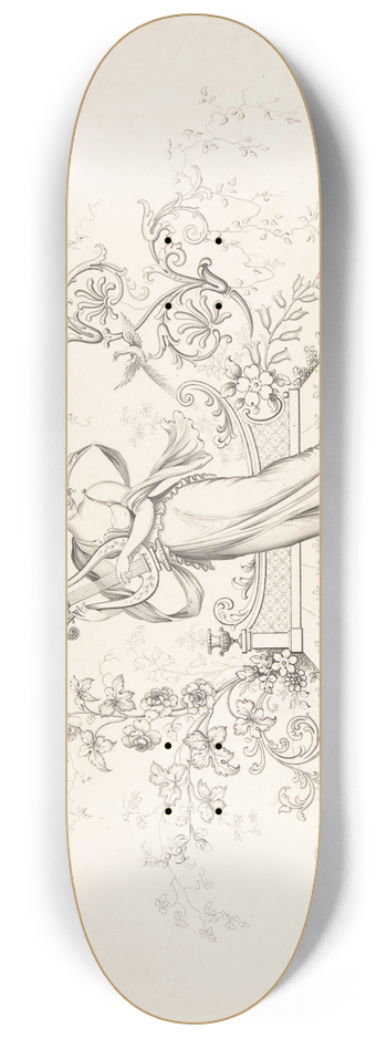 J. Hulme - Design for Panel Decoration 8.25 inch art skate deck