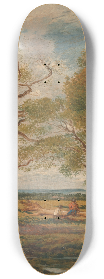John Linnell - Landscape with Figures 8.25 inch art skate deck