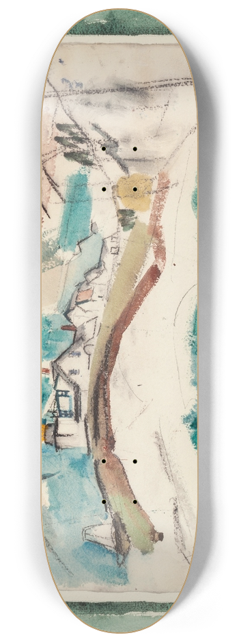 John Marin - Lighthouse, Stonington, Maine 8.25 inch art skate deck