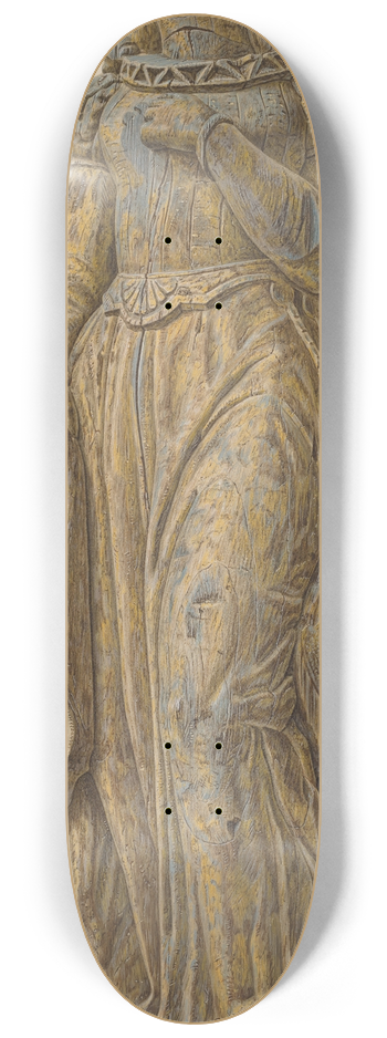 John Matulis - Circus Wagon Figure  Medieval Lady 8.25 inch art skate deck