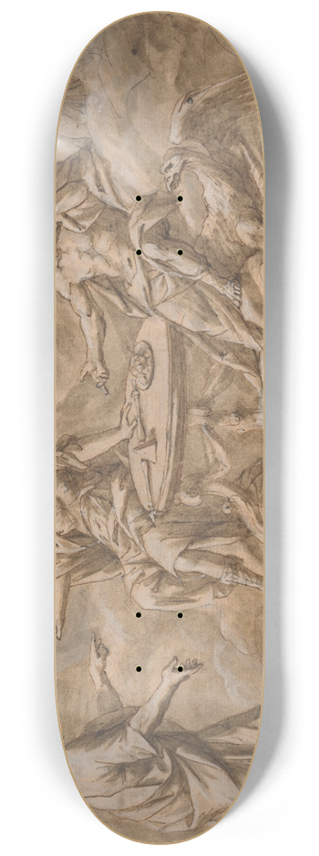 John Michael Rysbrack - A Scene on Mount Olympus 8.25 inch art skate deck