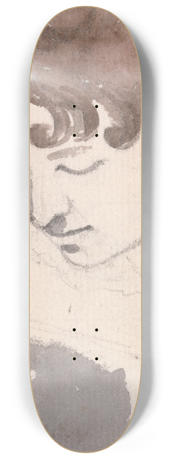 John Samuel Hayward - A Young Woman Looking Down 8.25 inch art skate deck