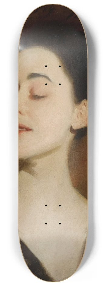 John Singer Sargent - Flora Priestley (Lamplight Study) 8.25 inch art skate deck