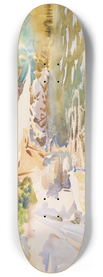 John Singer Sargent - Lake Garda 8.25 inch art skate deck
