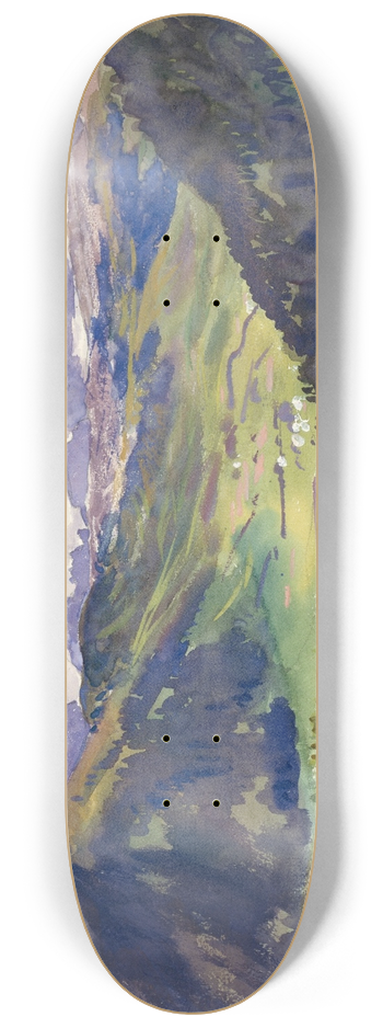 John Singer Sargent - Open Valley, Dolomites 8.25 inch art skate deck
