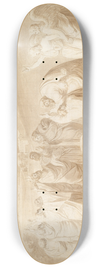 John Singleton Copley - Study for The Ascension 8.25 inch art skate deck