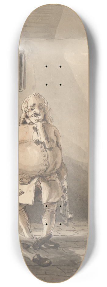 John Thomas Smith - Hogarth Drawing Sarah Malcolm 8.25 inch art skate deck