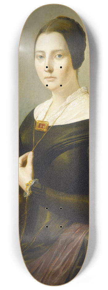 John Wesley Paradise - Elizabeth Oakes Prince Smith (Mrs. Seba Smith) 8.25 inch art skate deck