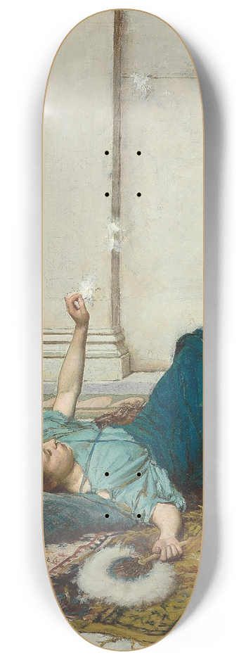John William Waterhouse - Dolce Far Niente 8.25 inch art skate deck
