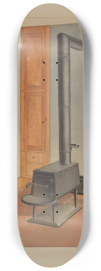 John W. Kelleher - Shaker Stove-Built-in Closet 8.25 inch art skate deck