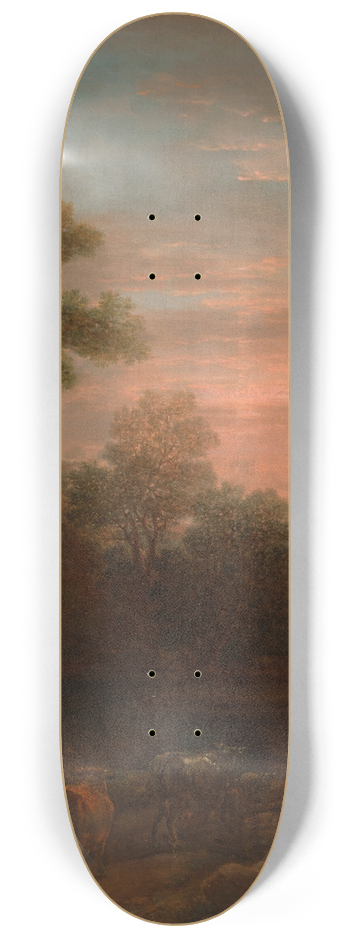 John Wootton - Classical Landscape: Evening 8.25 inch art skate deck