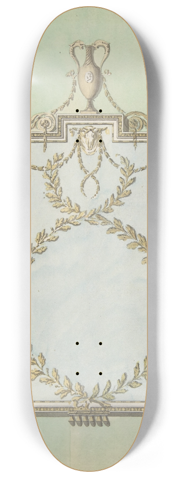 John Yenn - Design for a Mirror Surmounted by a Vase 8.25 inch art skate deck