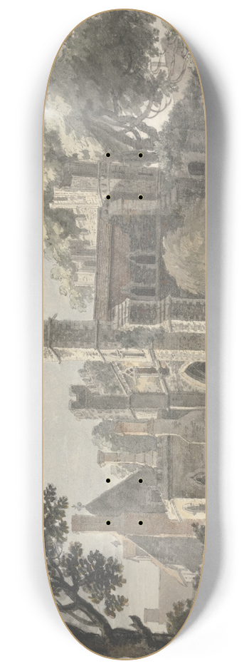Jonathan Skelton - The Great Gate of St. Augustines Monastery, Canterbury 8.25 inch art skate deck