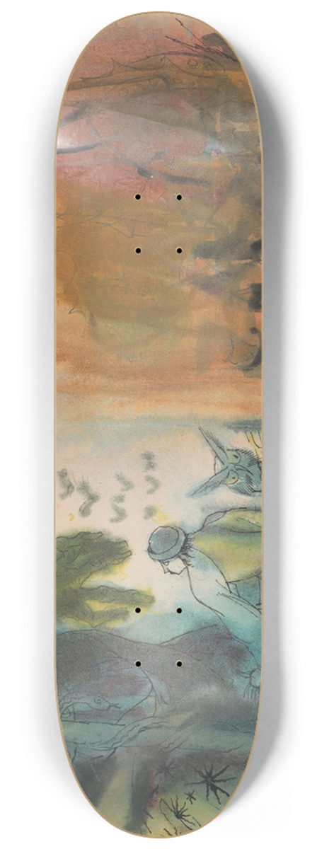 Jn Novk - Book Cover Design for the Enchanted Castle Book 8.25 inch art skate deck