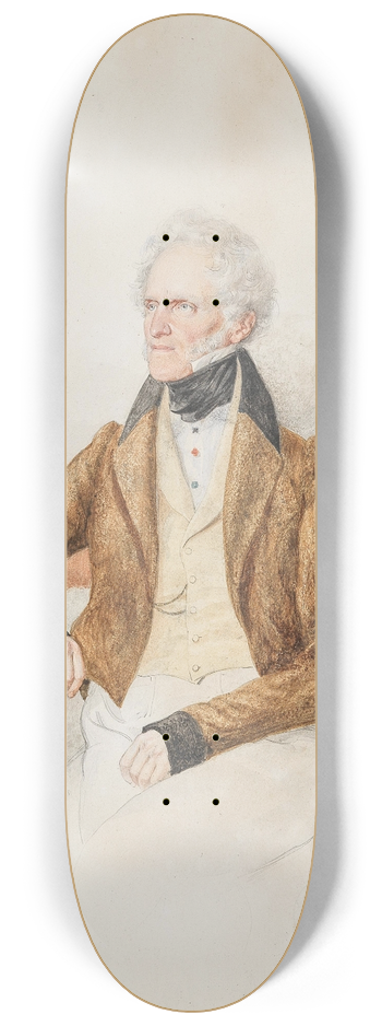 Josef Kriehuber - Bildnis Graf Dietrichstein 8.25 inch art skate deck