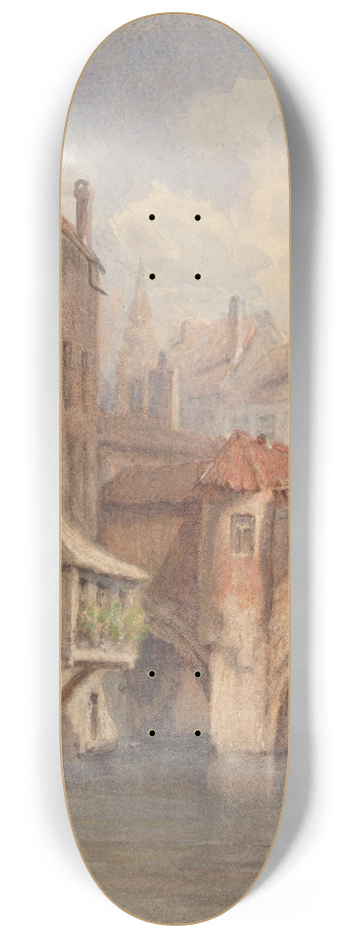 Joseph Borio - Bridge in Brussels 8.25 inch art skate deck