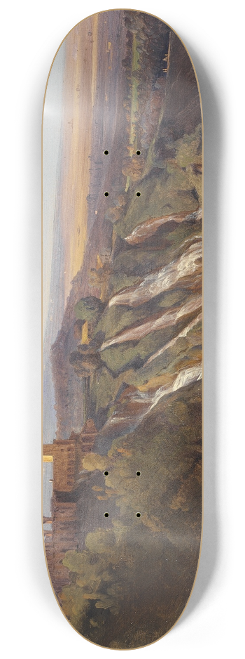 Joseph Magnus Stck - Landscape Near Tivoli. Study 8.25 inch art skate deck