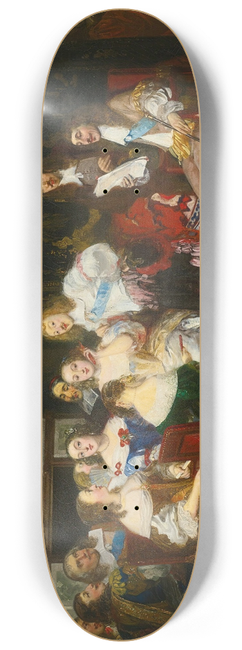Joseph Nicolas Robert-Fleury - Une Lecture Chez Madame De Sevigne 8.25 inch art skate deck
