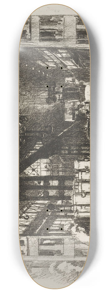 Joseph Pennell - The Urns, Casting Big Shells 8.25 inch art skate deck