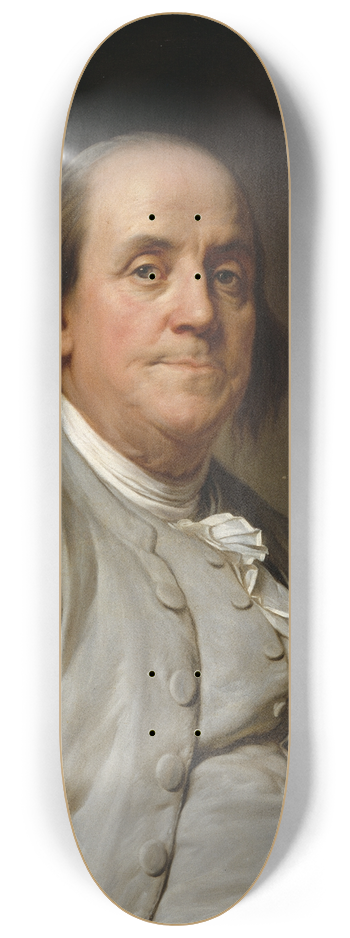 Joseph Siffred Duplessis - Benjamin Franklin 8.25 inch art skate deck