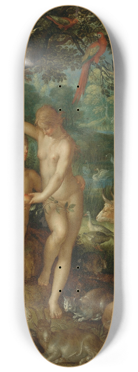 Joachim Wtewael - Adam And Eve 8.25 inch art skate deck