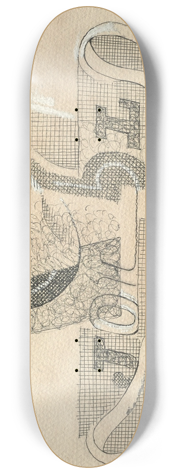 Juan Gris - Journal et tasse de caf 8.25 inch art skate deck