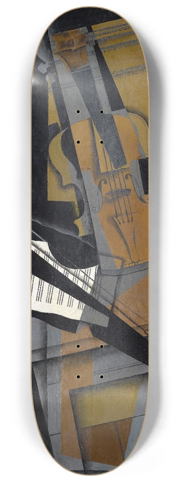 Juan Gris - The violin 8.25 inch art skate deck