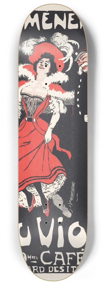 Jules-Alexandre Grn - Les Maitres de LAffiche, Pl. 103 Caf Reche 8.25 inch art skate deck